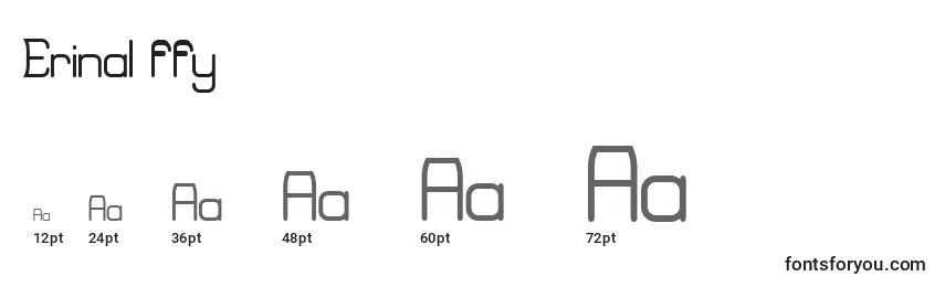 sizes of erinal ffy font, erinal ffy sizes